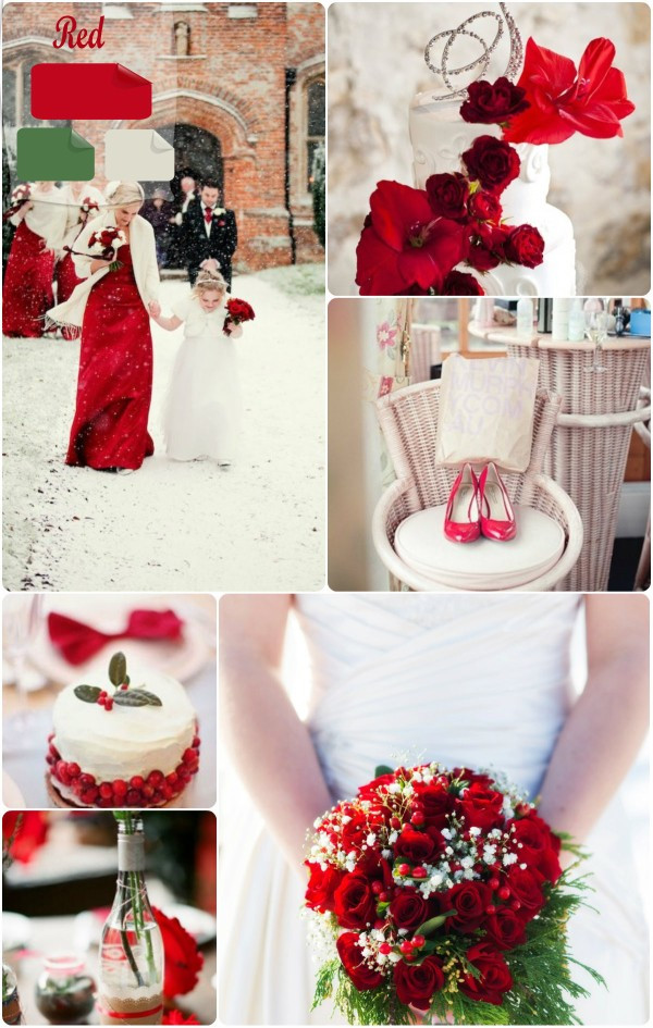 Red Wedding Theme Ideas
 Winter Wedding Color Palette 2013 Trends