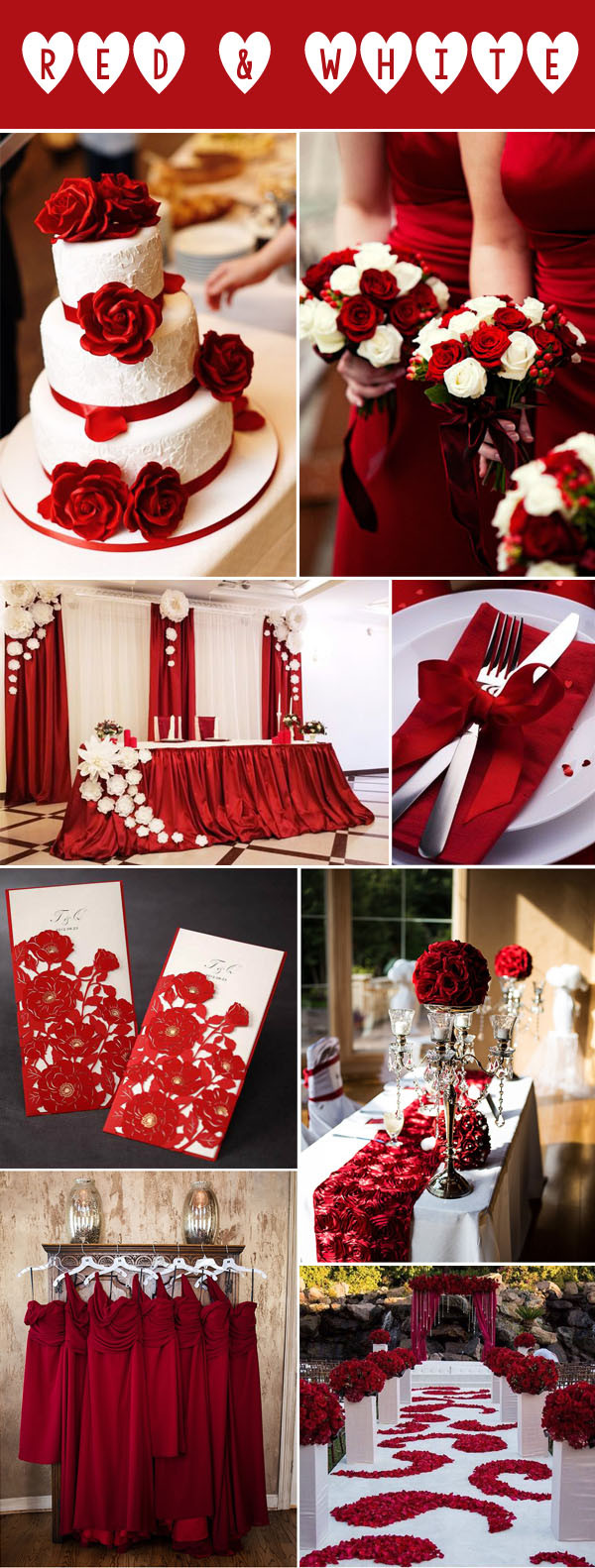 Red Wedding Theme Ideas
 40 Inspirational Classic Red and White Wedding Ideas