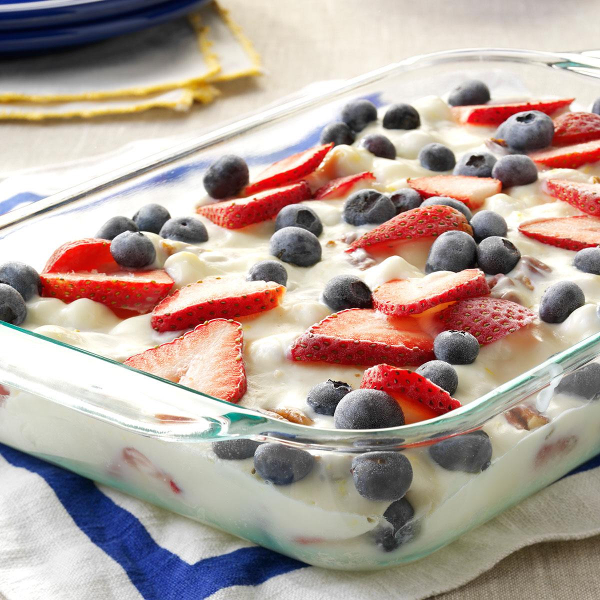 Red White And Blue Dessert Recipes
 Patriotic Frozen Delight Recipe