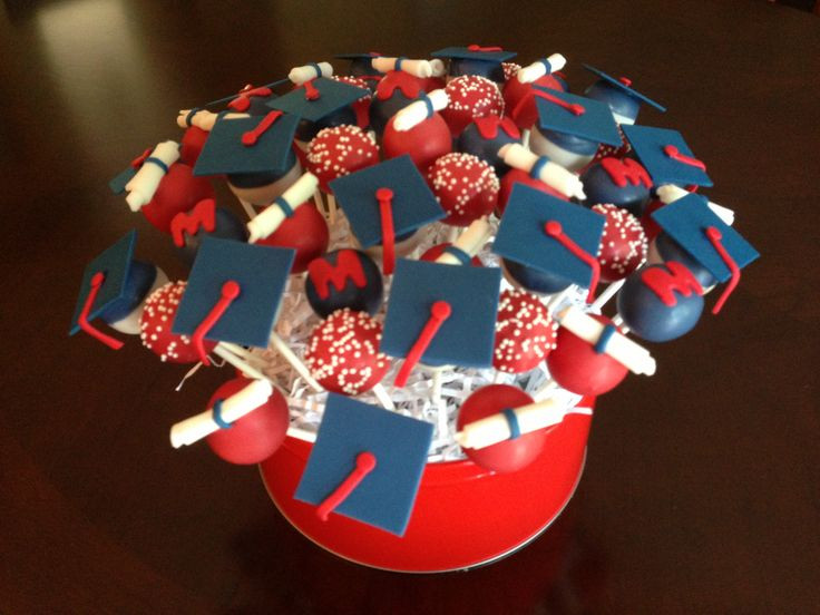 Red White And Blue Graduation Party Ideas
 Red White and Blue Graduation Cake Pops