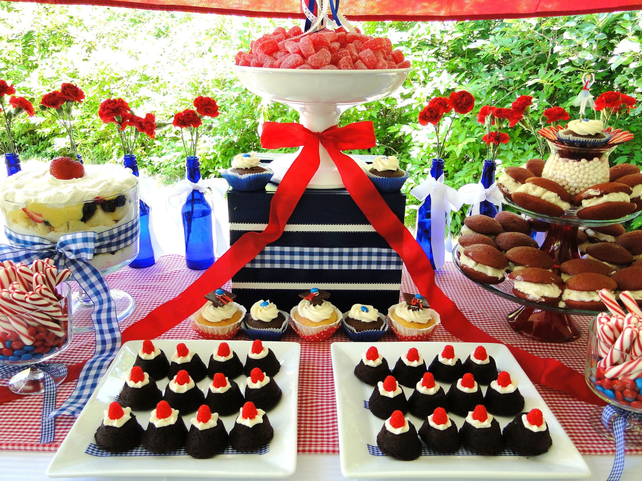 Red White And Blue Graduation Party Ideas
 Red White & Blue Graduation Table