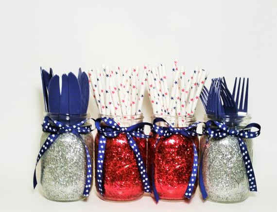 Red White And Blue Graduation Party Ideas
 4th of July Decorations July 4th Decor Wedding Centerpieces