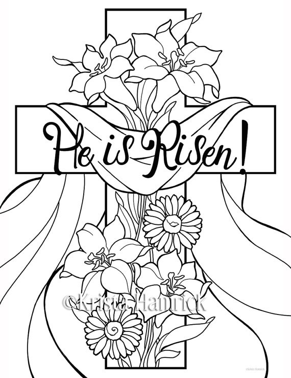 Religious Coloring Pages For Kids
 He is Risen 2 Easter coloring pages for children