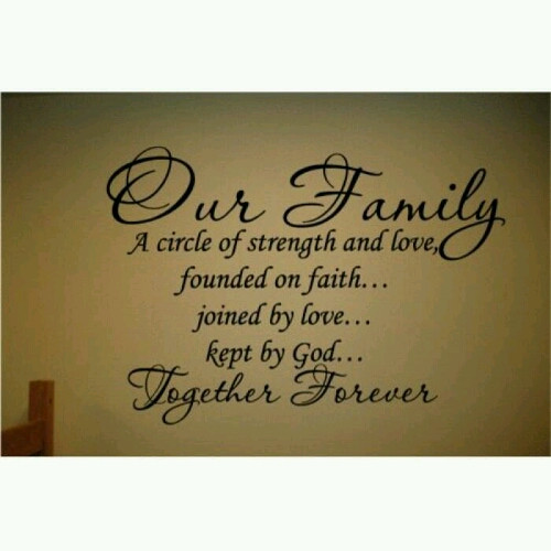 Religious Quotes About Family
 Family First