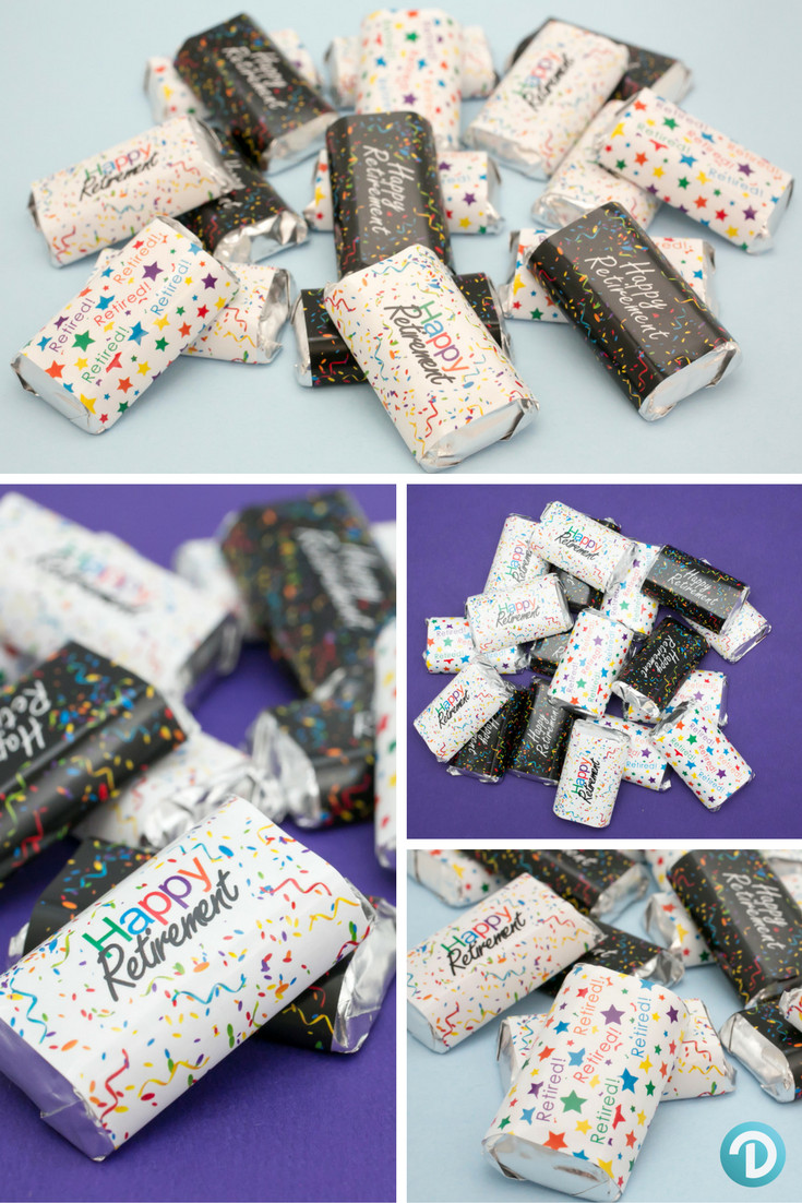 Retirement Party Favors Ideas
 Colorful Retirement Party Mini Candy Bar Stickers 45ct