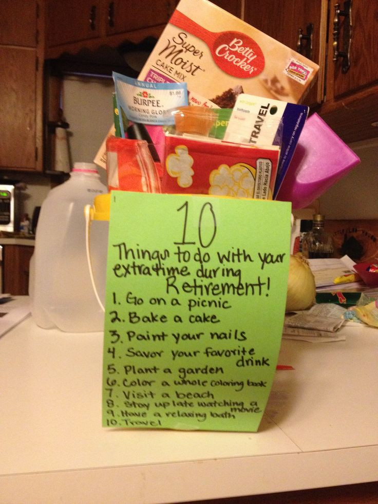 Retirement Party Gifts Ideas
 23 best Basket Ideas images on Pinterest