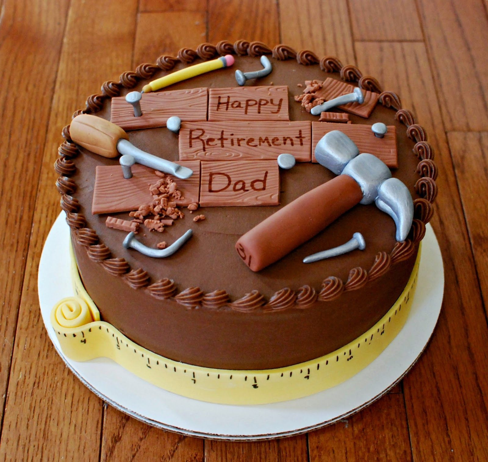 Retirement Party Ideas For Dad
 Carpentry Retirement Cake by Snacky French