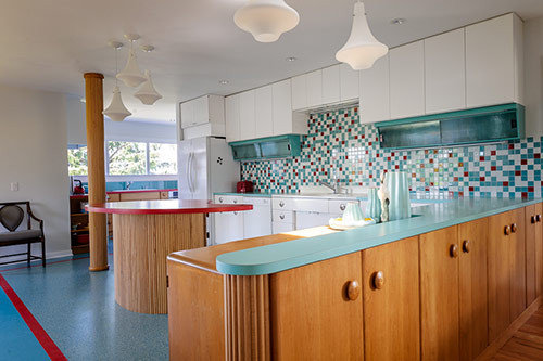 Retro Modern Kitchen
 Baby boomers create their retirement dream house a