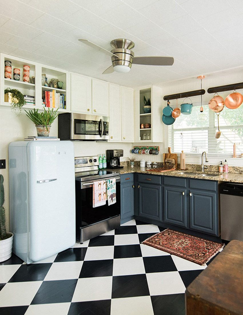 Retro Modern Kitchen
 Check Mate Our Favorite Checkered Floors Design Sponge