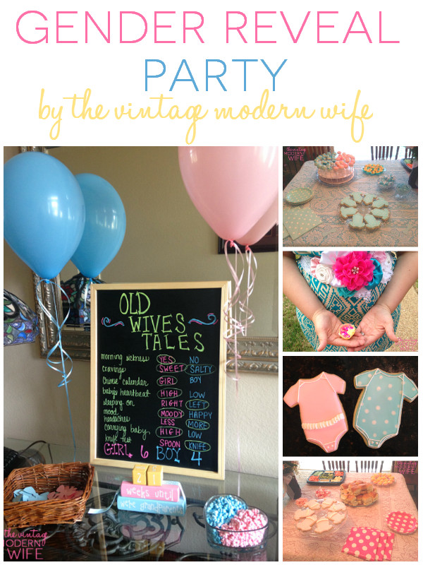 Reveal The Gender Party Ideas
 Our Big Gender Reveal Party The Vintage Modern Wife
