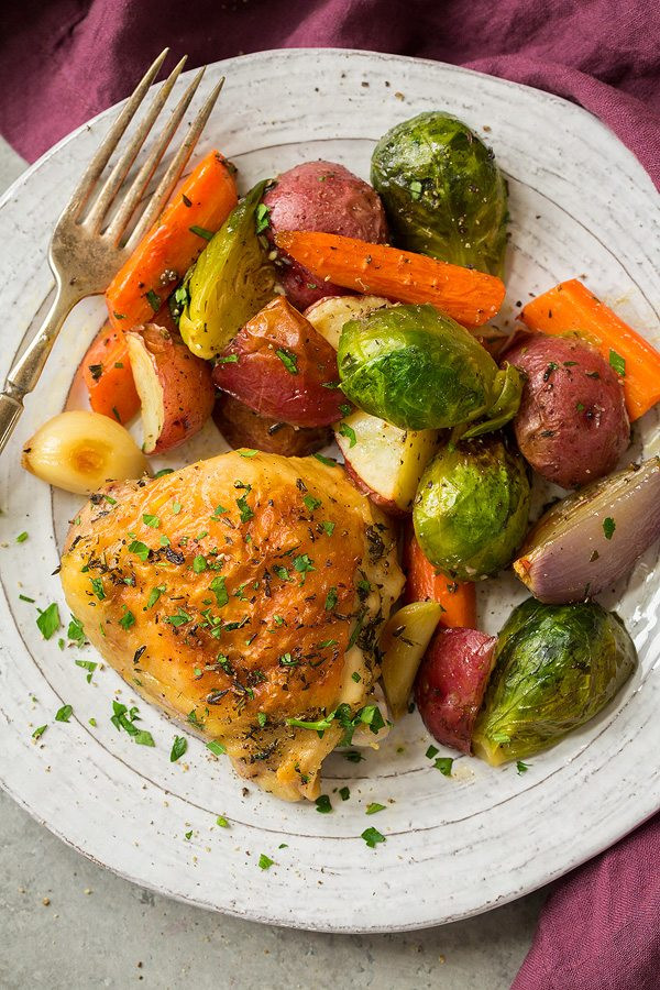 Roasted Chicken And Vegetable Recipe
 Sheet Pan Roasted Chicken with Root Ve ables Cooking