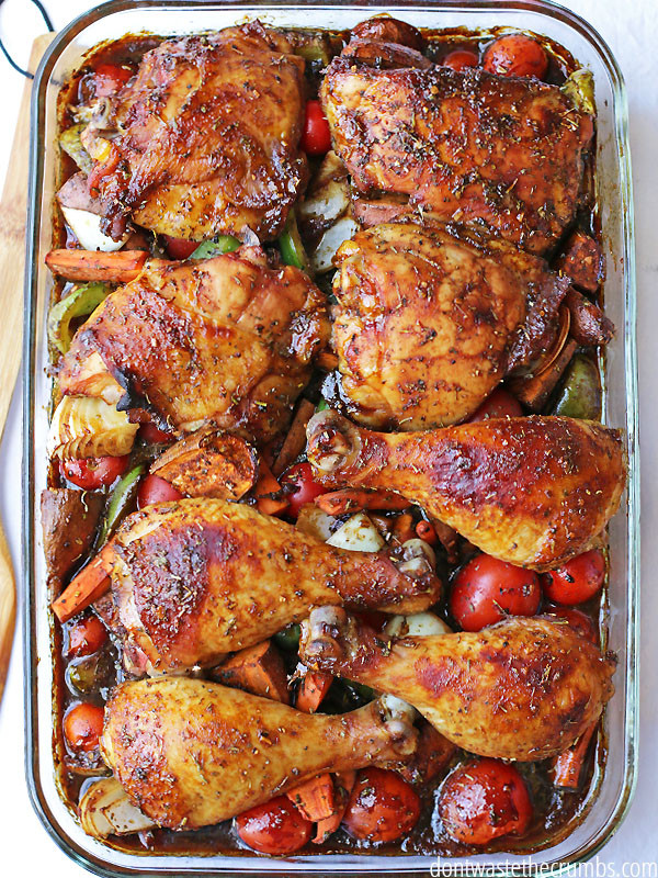Roasted Chicken And Vegetable Recipe
 Sweet and Sticky Chicken Oven Roasted Recipe