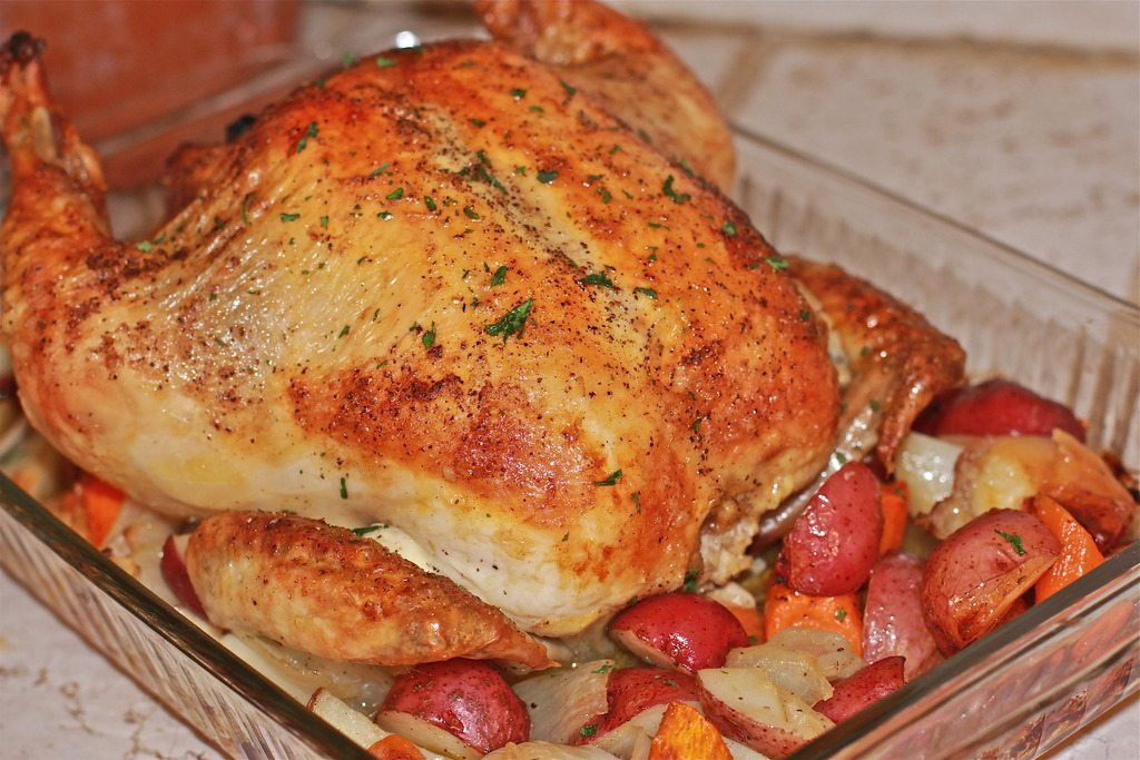 Roasted Chicken And Vegetable Recipe
 Easy Whole Roasted Chicken with Ve ables