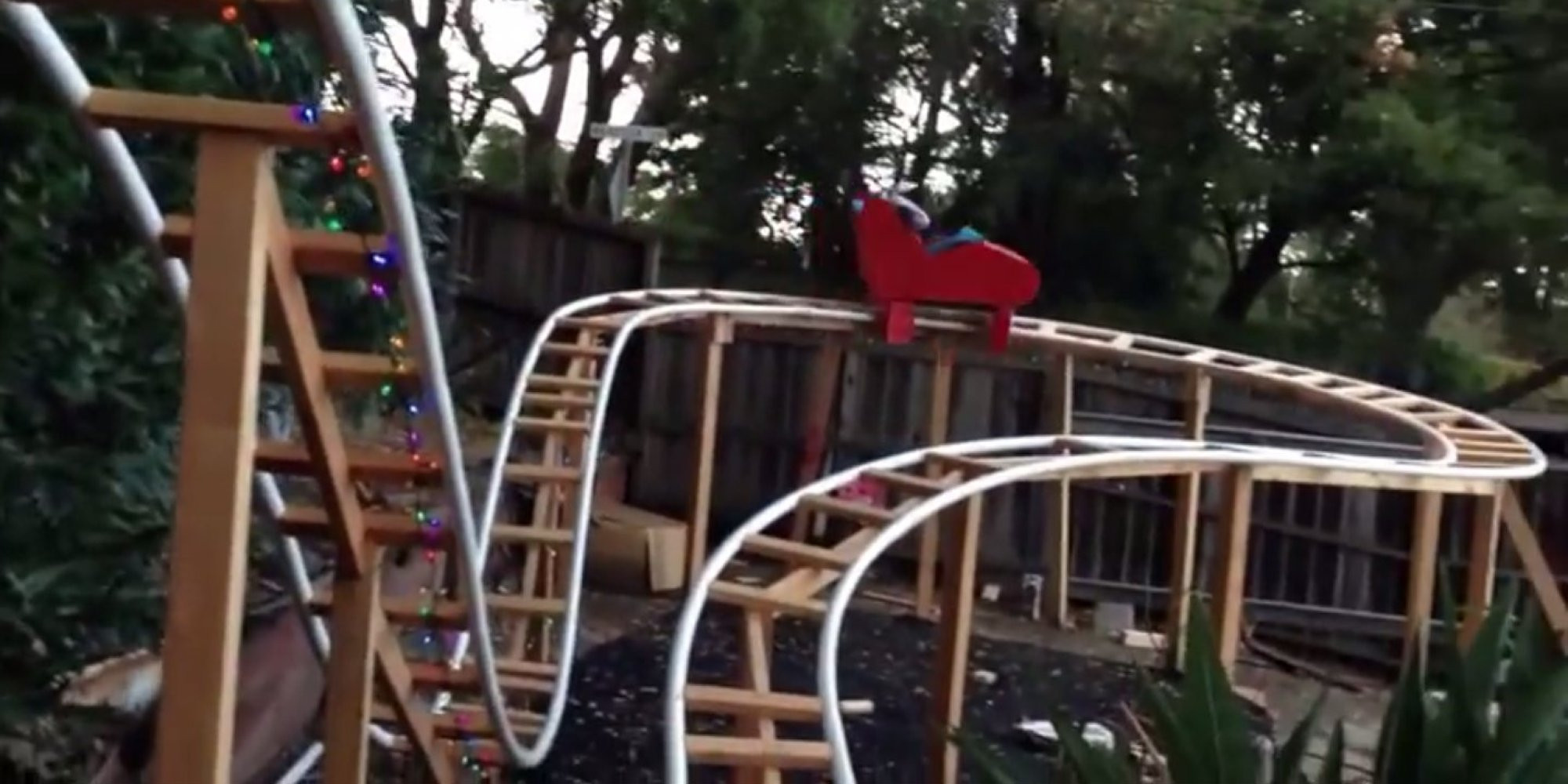 Roller Coaster In Backyard
 This Dad Built A Roller Coaster In His Backyard For His