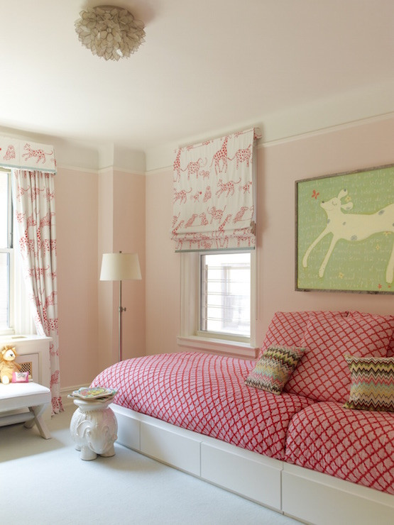 Roman Shades Kids Room
 Kids Room with Built In Bed Transitional Girl s Room