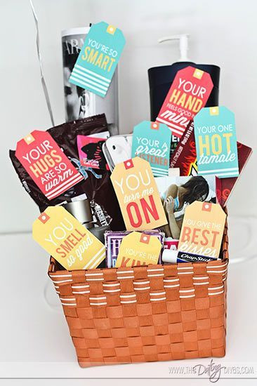 Romantic Anniversary Gift Ideas
 Husband Gift Basket 10 Things I Love About You