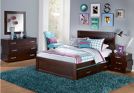 Room To Go Kids Furniture
 Quake Cherry 5 Pc Twin Panel Bedroom Twin Bedroom Sets