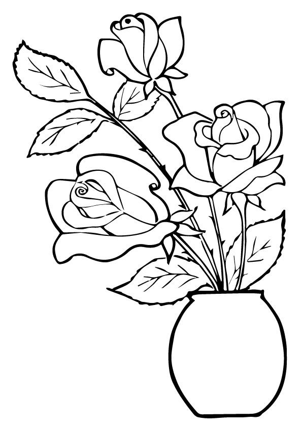 Rose Coloring Pages For Girls
 2451 best images about COLORIAGE on Pinterest