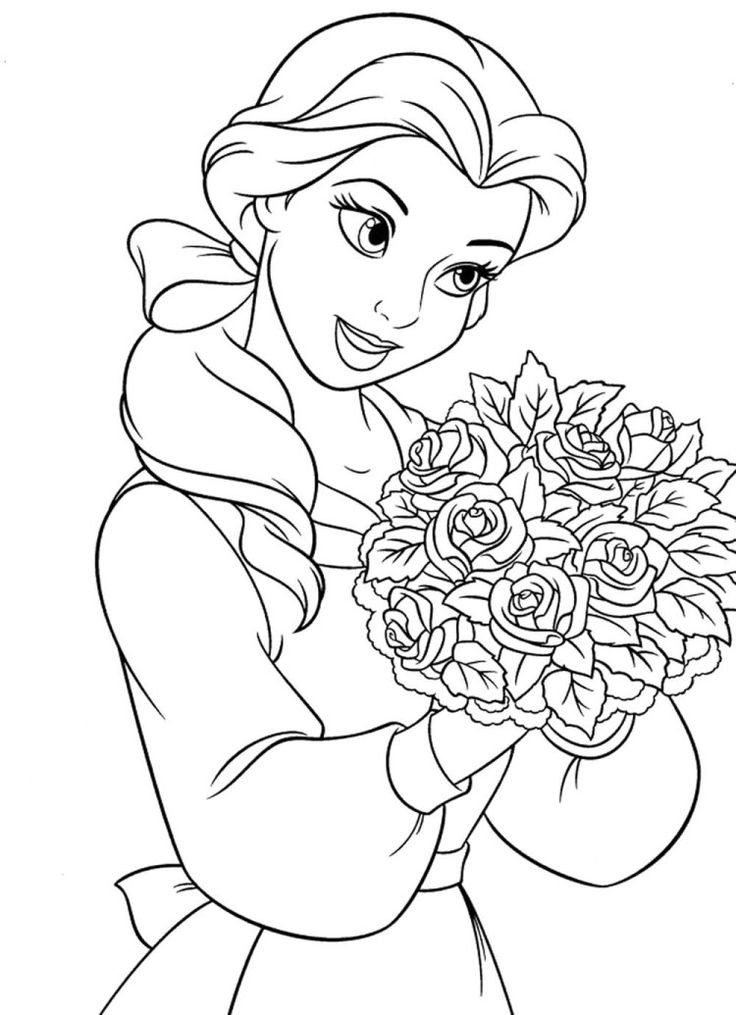Rose Coloring Pages For Girls
 311 best images about disney princess coloring pages on