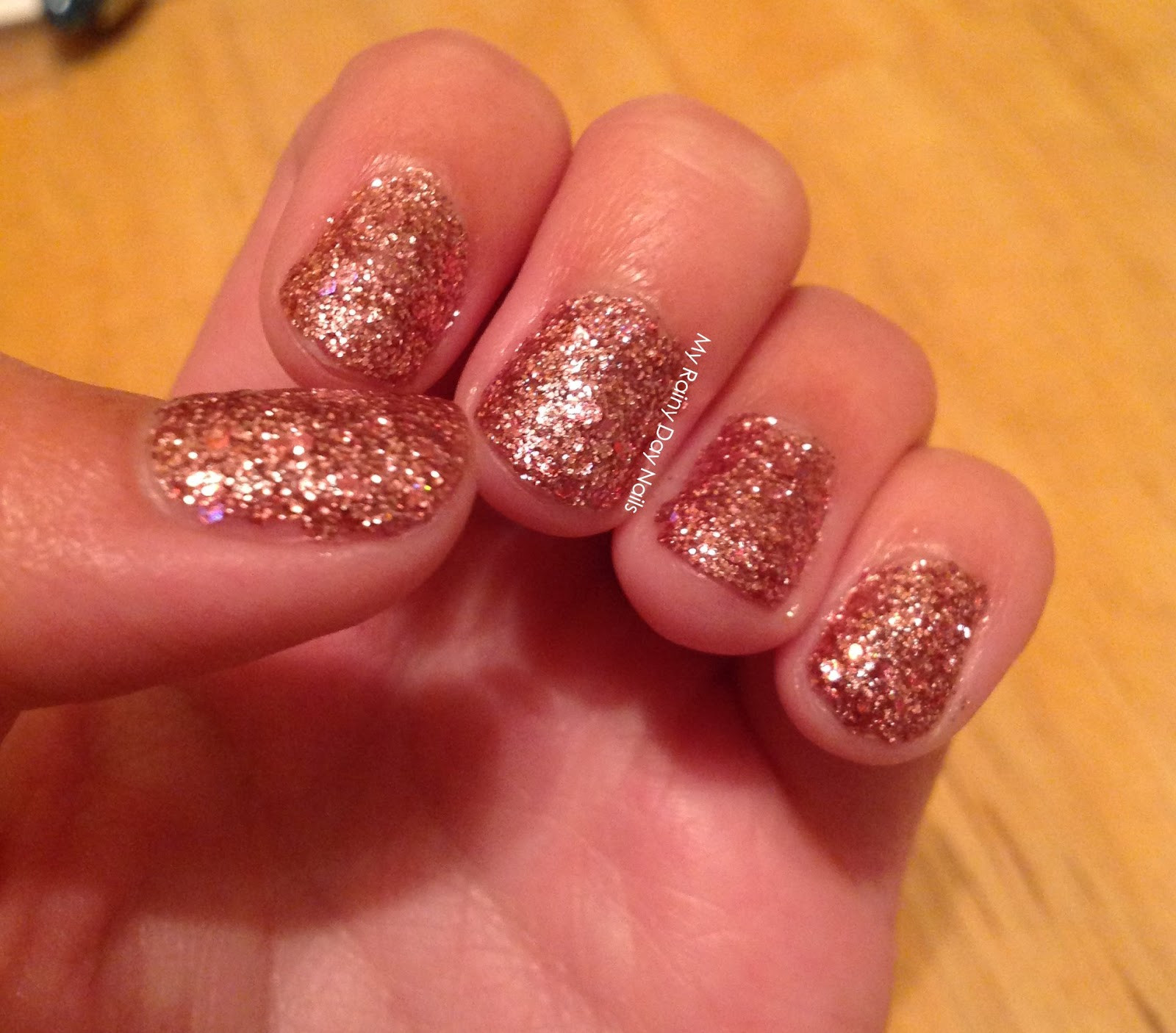Rose Gold Glitter Nails
 My Rainy Day Nails Double Post With Rose Gold Glitter