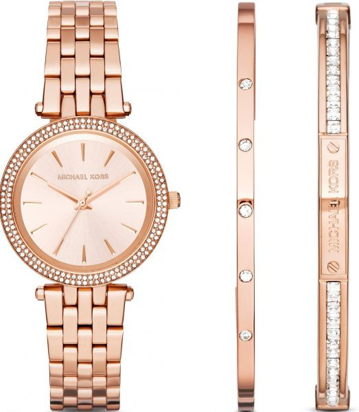 Rose Gold Watch And Bracelet Set
 Michael Kors Mini Darci Women s Rose Gold Dial Stainless