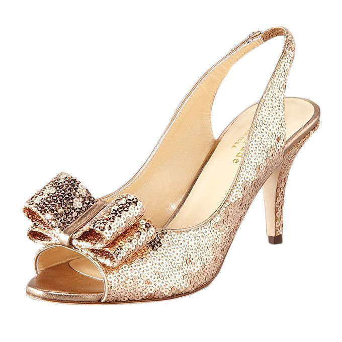 Rose Gold Wedding Shoes
 Sparkling Sophisticated Kitten Heels For Your Walk Down