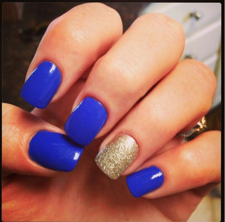 Royal Blue And Gold Nail Designs
 Royal blue and gold nails nails Pinterest