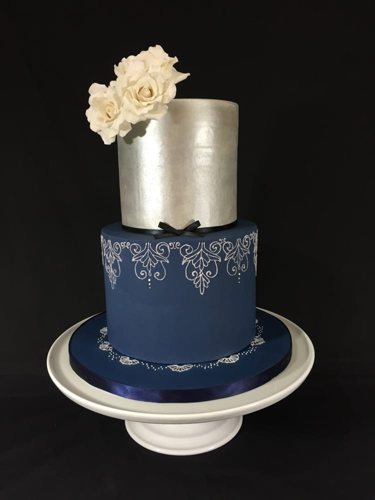 Royal Blue And Silver Wedding Cakes
 Royal Blue & Silver Wedding Cake Yelp