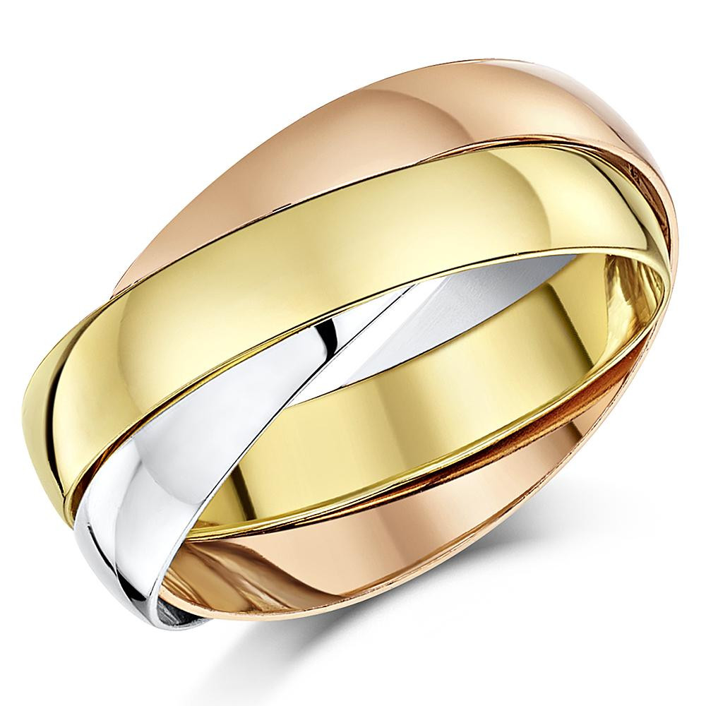 Russian Wedding Band
 9ct Russian Wedding Ring Multi Tone 3 Colour Gold Band