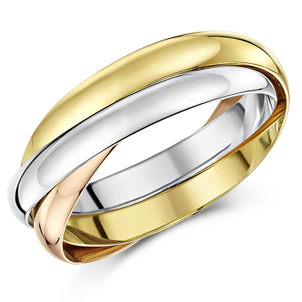 Russian Wedding Band
 9ct Russian Wedding Ring Multi Tone 3 Colour Gold Band