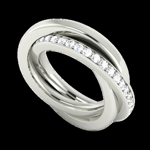 Russian Wedding Band
 Diamond Russian Wedding Ring 9ct White Gold StyleRocks