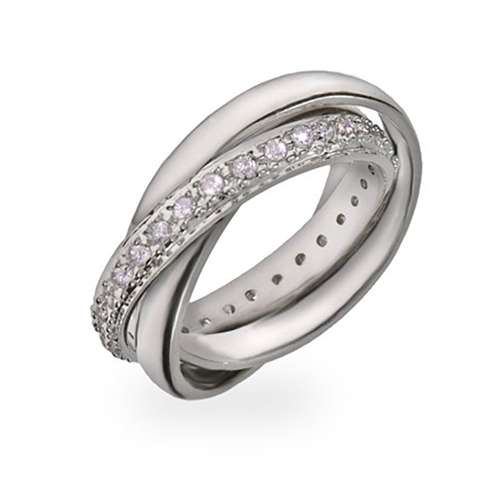 Russian Wedding Band
 Designer Style Russian Wedding Ring with CZ Band