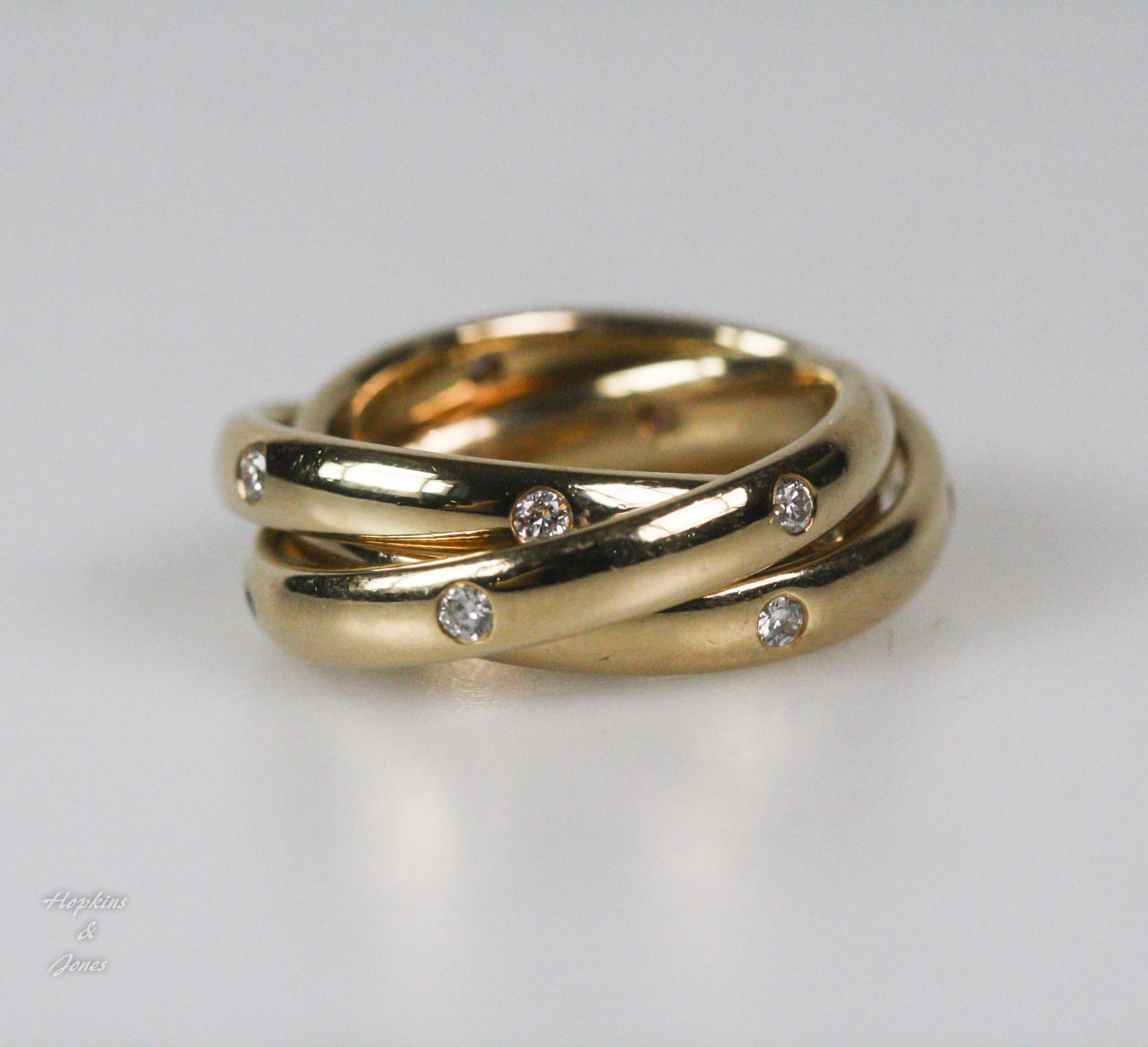 Russian Wedding Band
 Diamond & 18 Carat Yellow Gold Russian Ring