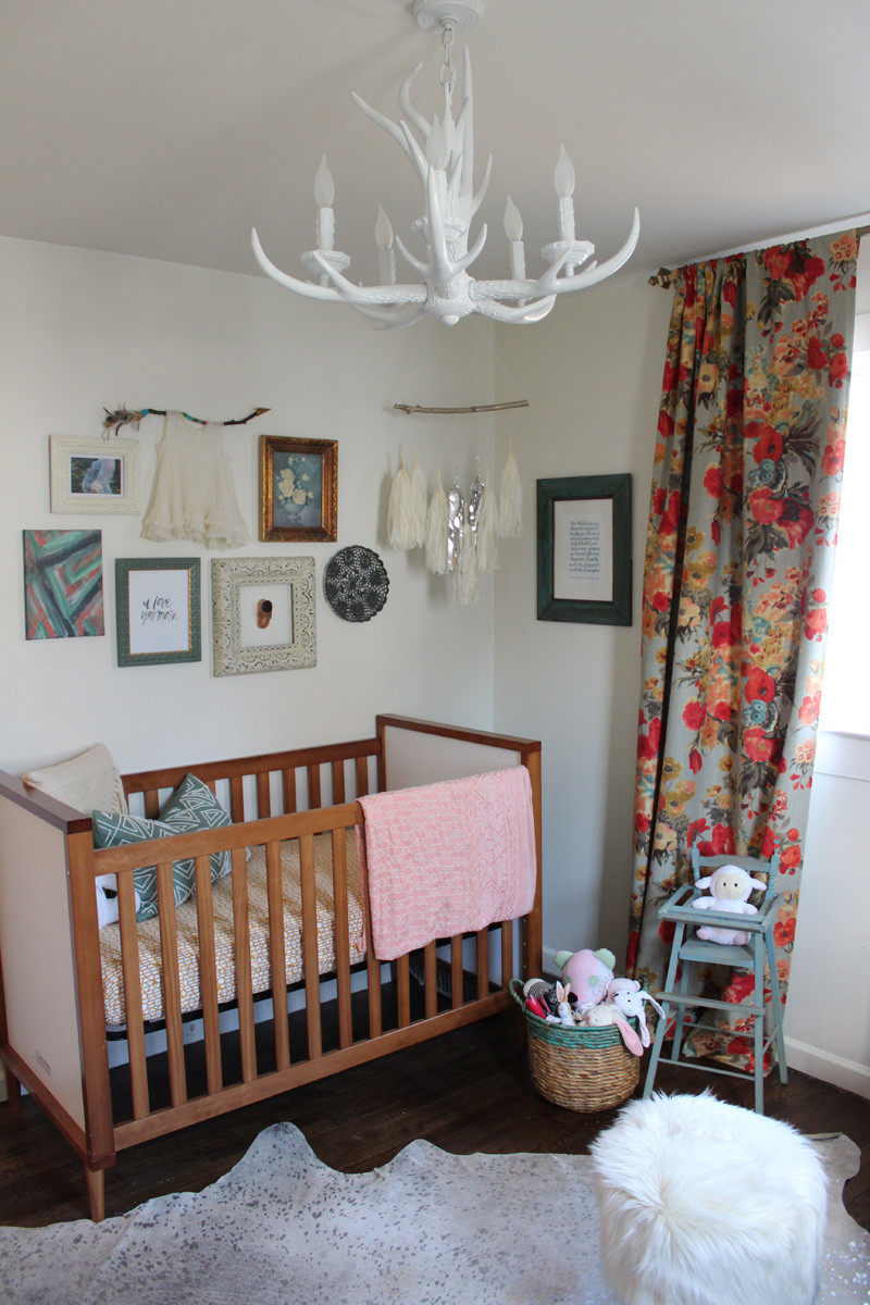 Rustic Baby Bedroom
 Softening Feminine Touches with Rustic