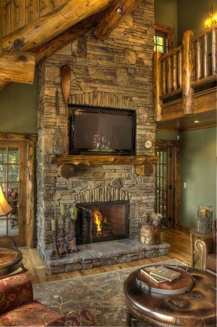 Rustic Living Rooms With Fireplace
 fireplace in rustic living room Design & Decor