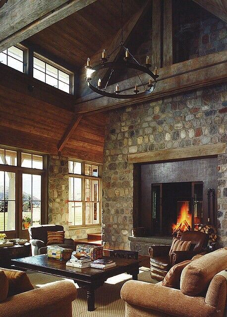 Rustic Living Rooms With Fireplace
 17 best prow windows images on Pinterest