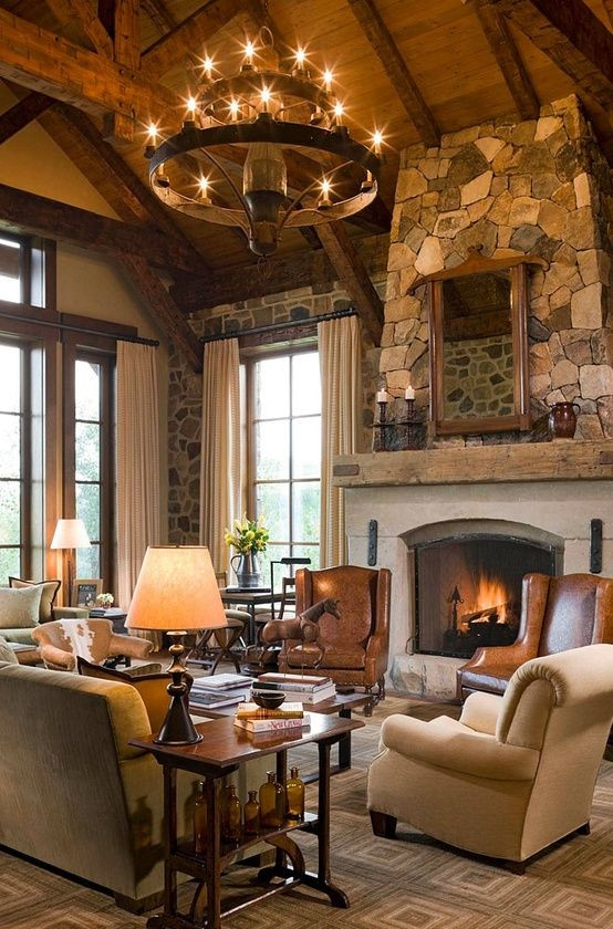 Rustic Living Rooms With Fireplace
 21 Amazing Rustic Living Design