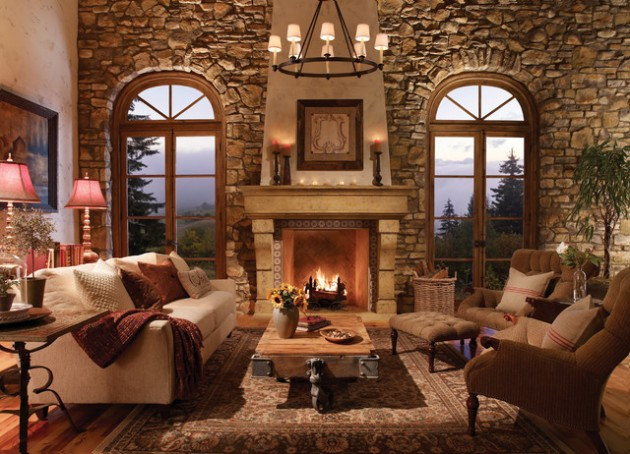 Rustic Living Rooms With Fireplace
 17 Likable & Cozy Rustic Living Room Designs With Fireplace