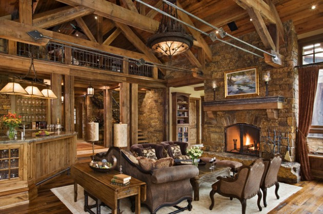 Rustic Living Rooms With Fireplace
 19 Stunning Rustic Living Rooms With Charming Stone Fireplace