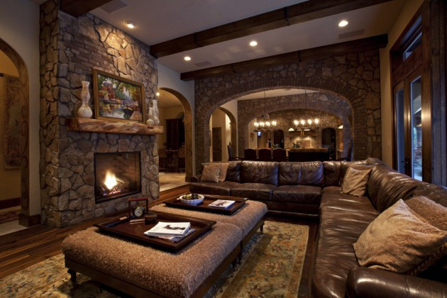 Rustic Living Rooms With Fireplace
 19 Stunning Rustic Living Rooms With Charming Stone Fireplace