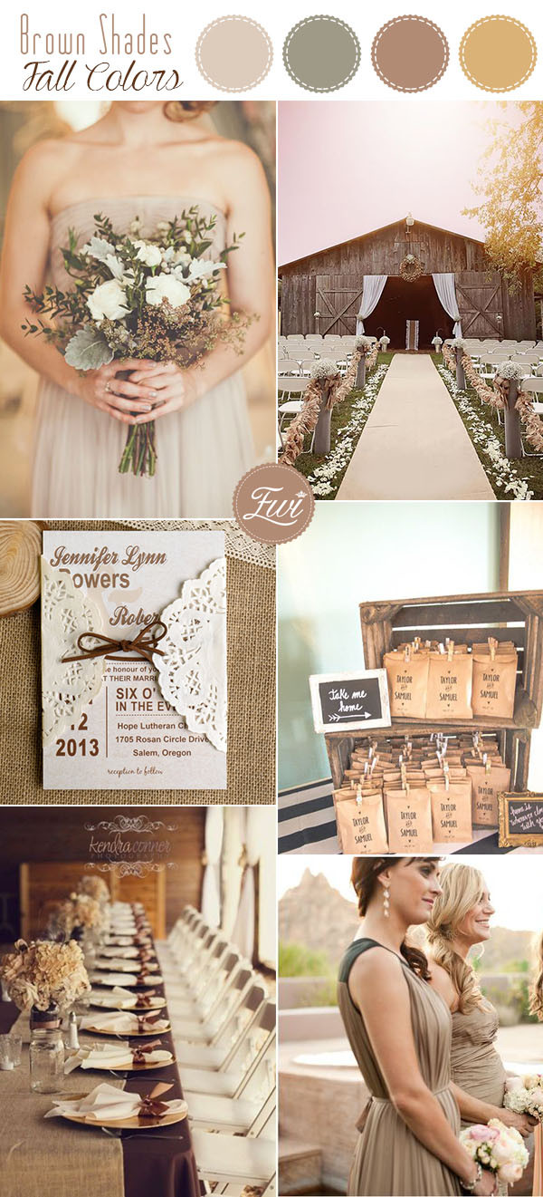 Rustic Wedding Color Schemes
 10 Stunning Neutral Flower Bouquets inspired Wedding Color