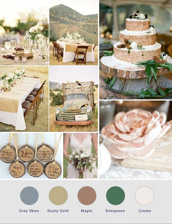 Rustic Wedding Color Schemes
 Rustic Wedding Color Palette