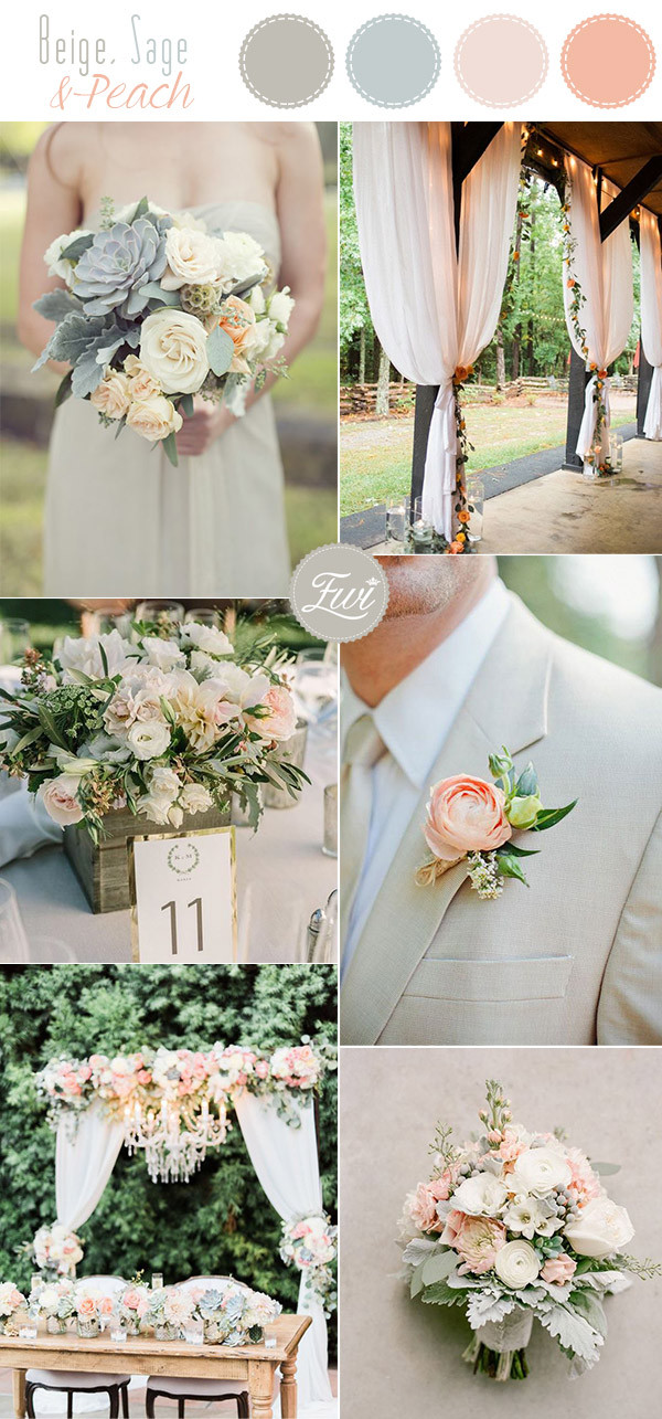 Rustic Wedding Color Schemes
 10 Stunning Neutral Flower Bouquets Inspired Wedding Color