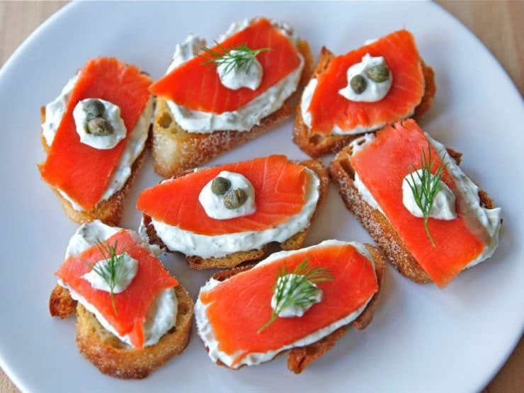 Salmon Appetizers With Cream Cheese
 Smoked Salmon Crostini Easy Lox Appetizer Recipe