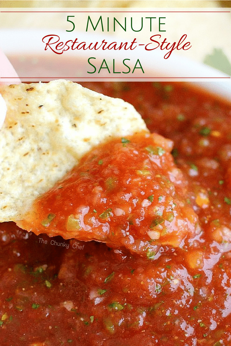 Salsa Sauces Recipes
 5 Minute Restaurant Salsa The Chunky Chef