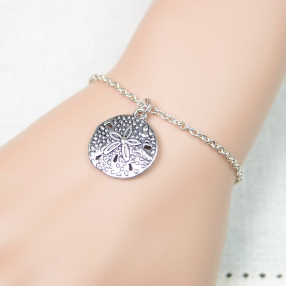 Sand Dollar Bracelet
 sand dollar bracelet silver sand dollar on silver by