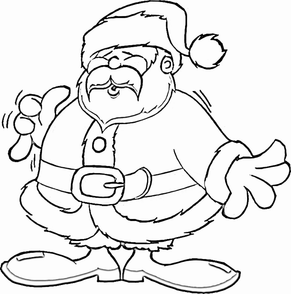 Santa Claus Coloring Pages Free Printables
 ภาพระบายสีซานต้าครอสลายเส้น santa christma coloring