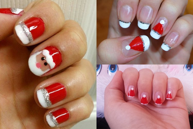 Santa Nail Designs
 Christmas Sweater Nails For Festive Fingers