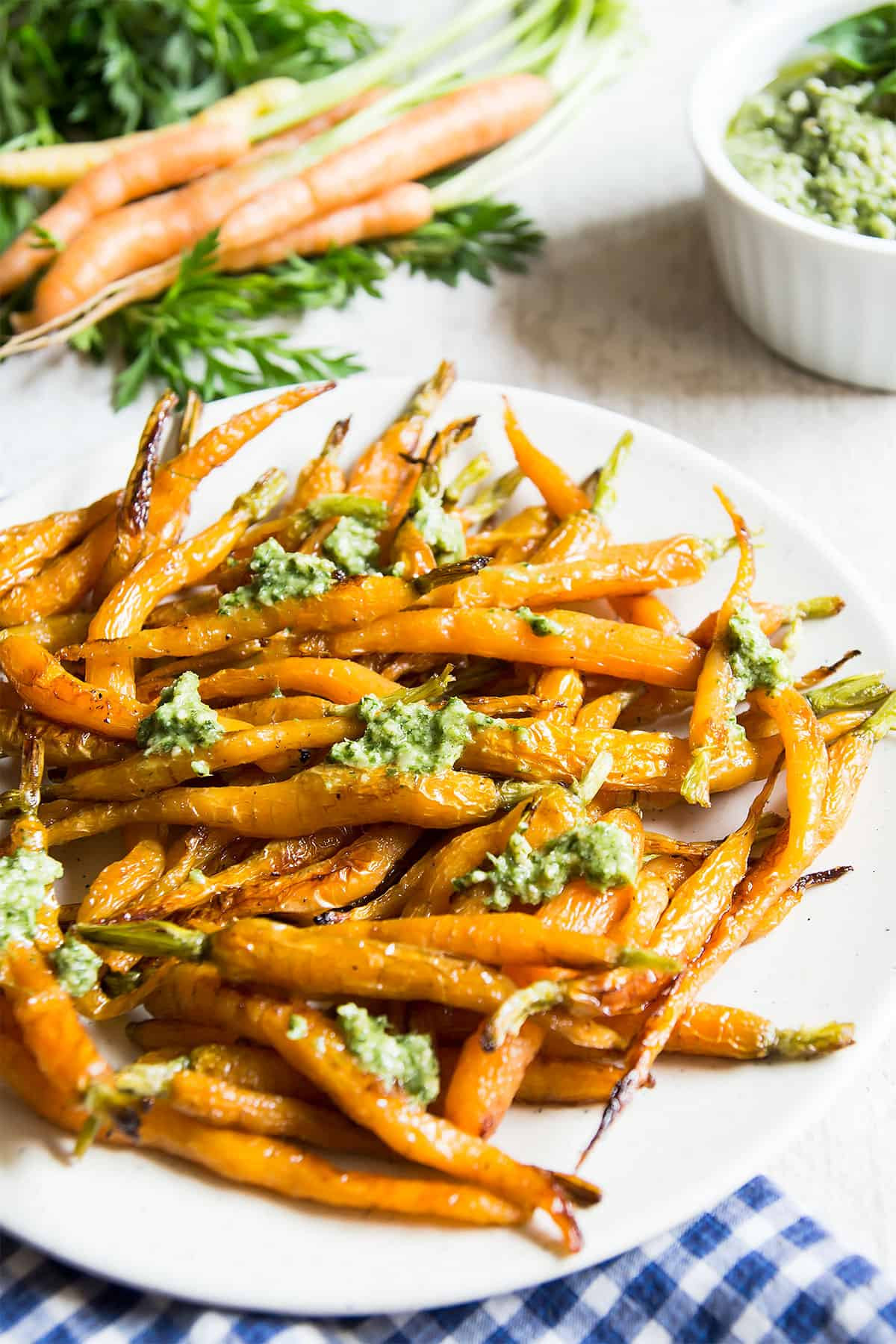Savory Baby Carrot Recipes
 Maple Roasted Baby Carrots with Pesto LeelaLicious