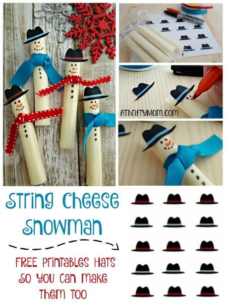 School Holiday Party Food Ideas
 Free printable snowman hat Healthy treats for school